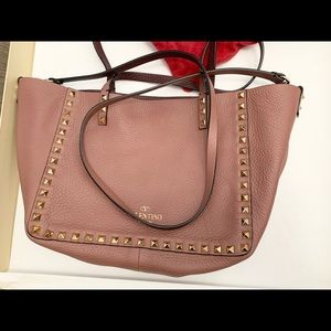 Valentino Rockstud Reversible Leather Tote
